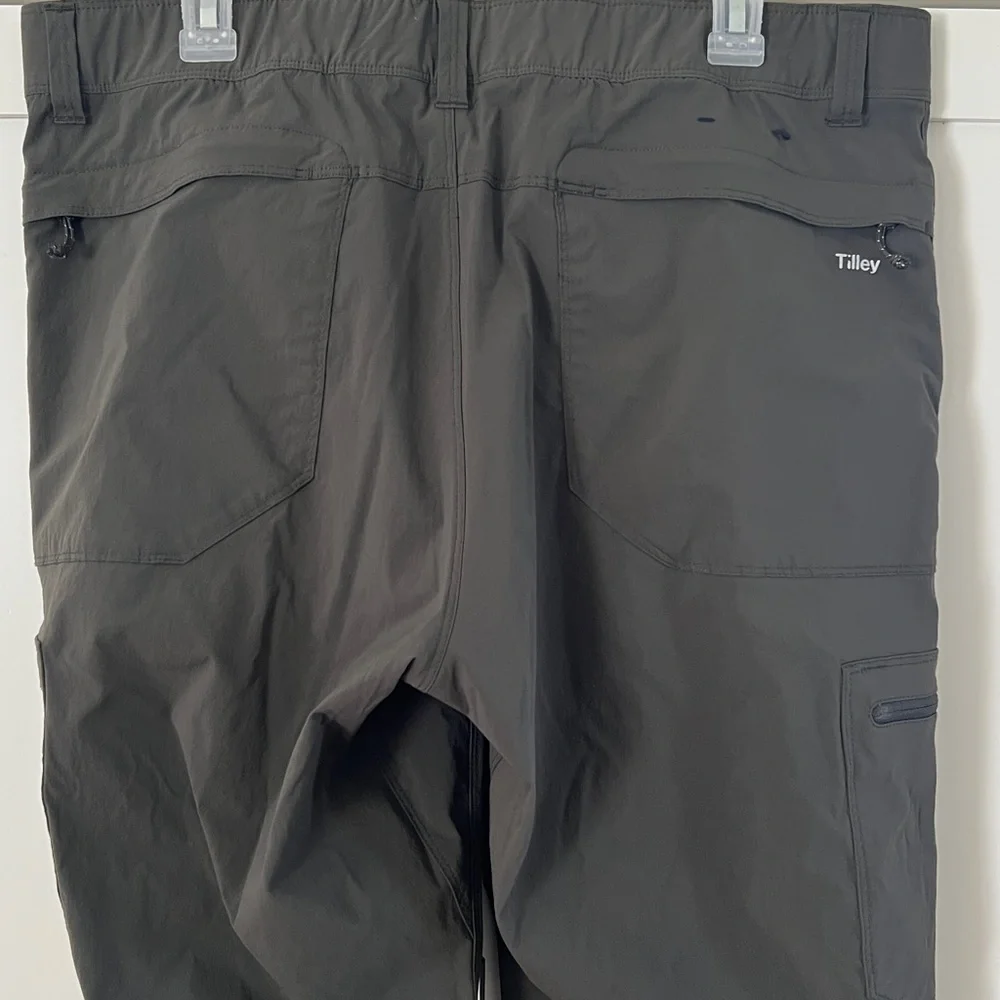 Tilley Men's Olive Cargo Pants - Picture 6 of 8